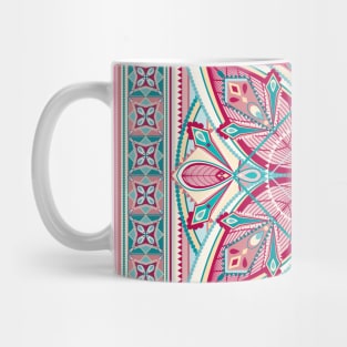 Hot Pink and Teal Art Deco Mandala Mug